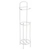 Suporte porta rolos wc branco em metal