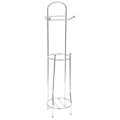 Suporte porta rolos wc cromado em metal |