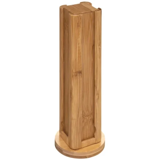 Suporte rotativo em bambu para 32 cápsulas