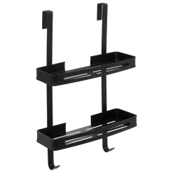 Suporte wc com 2 níveis preto em alumínio