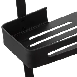 Suporte wc com 2 níveis preto em alumínio