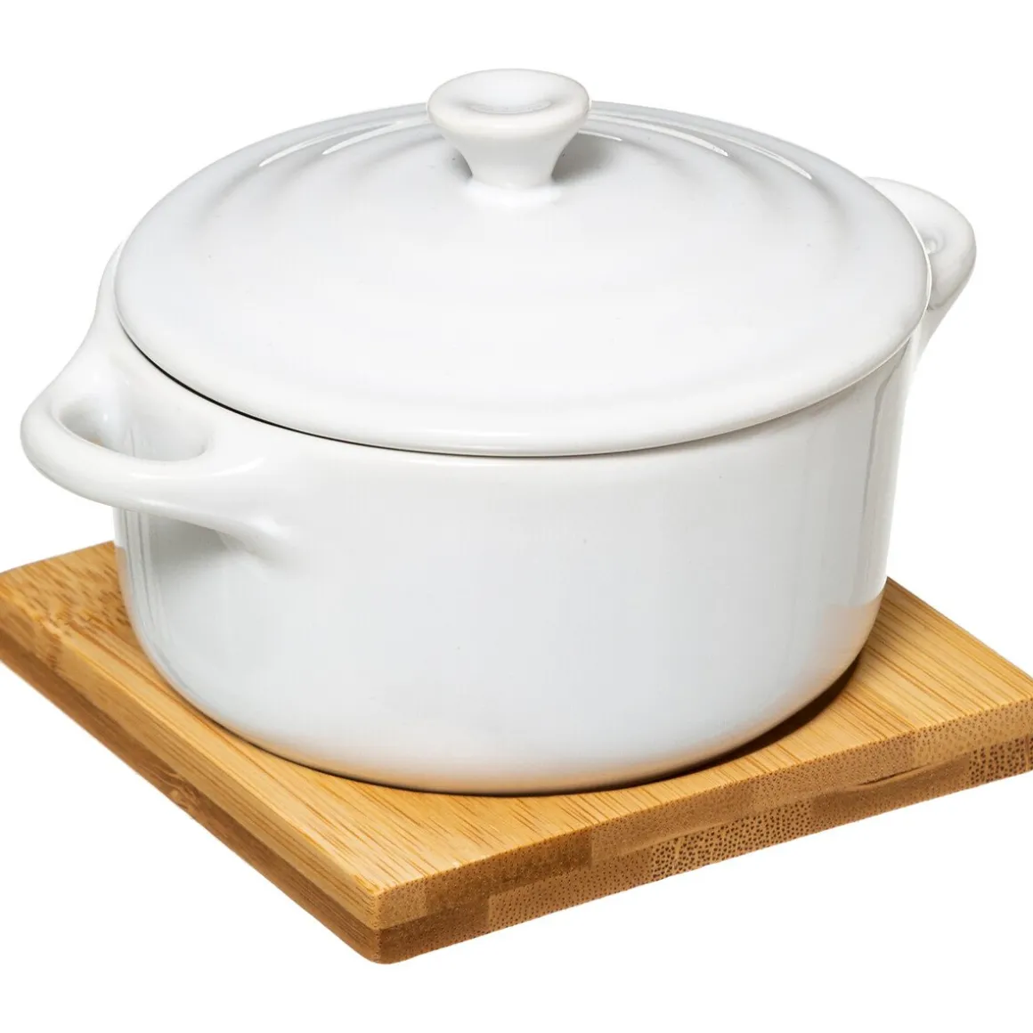 Tabuleiro com cocotte em bambu