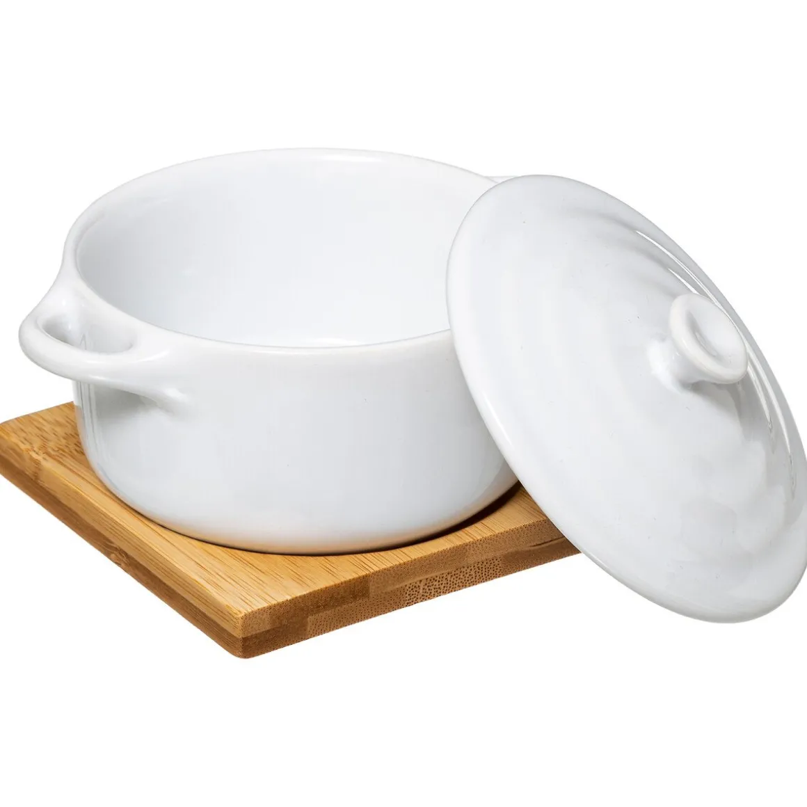 Tabuleiro com cocotte em bambu