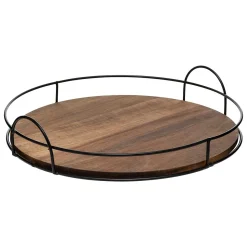 Tabuleiro redondo MINA natural em Bambu 34cm