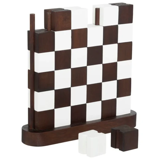 Tabuleiro xadrez TWISTED em madeira 27x28cm