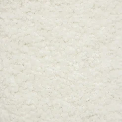 Tamborete INUIT branco em pelo bouclé