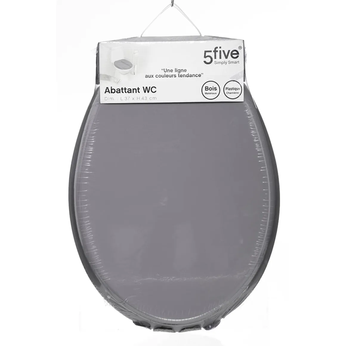 Tampa wc em madeira LUX cinza