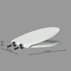 Tampa wc soft close branca antibacteriana