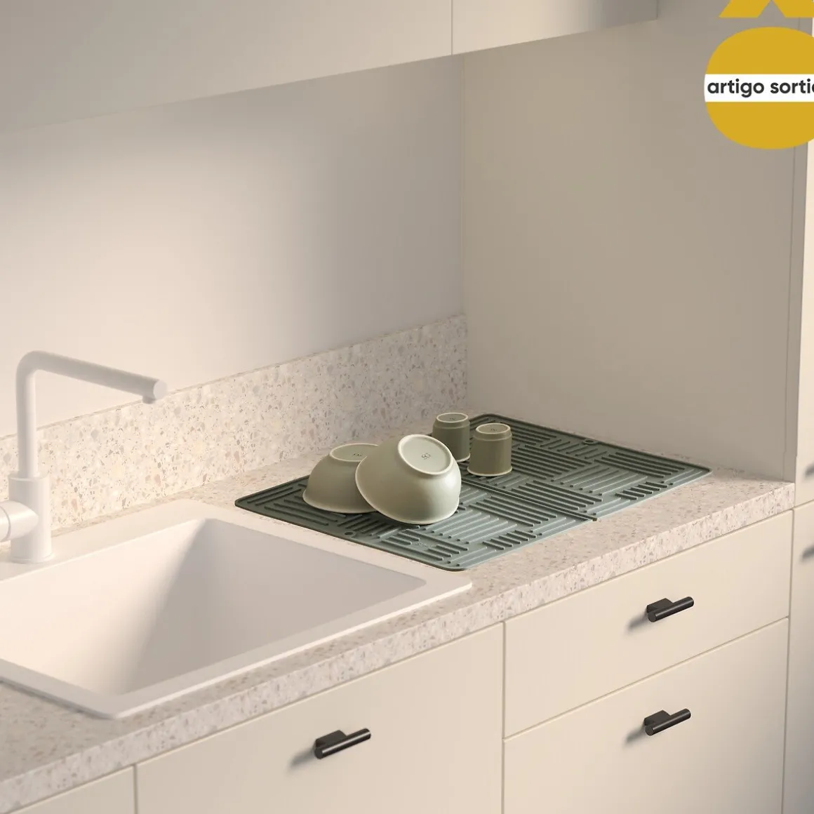 Tapete escorredor em silicone