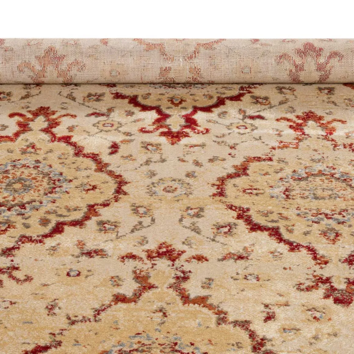 Tapete LENE bege e vermelho 133x190cm