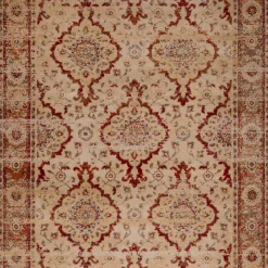 Tapete LENE bege e vermelho 80x150cm