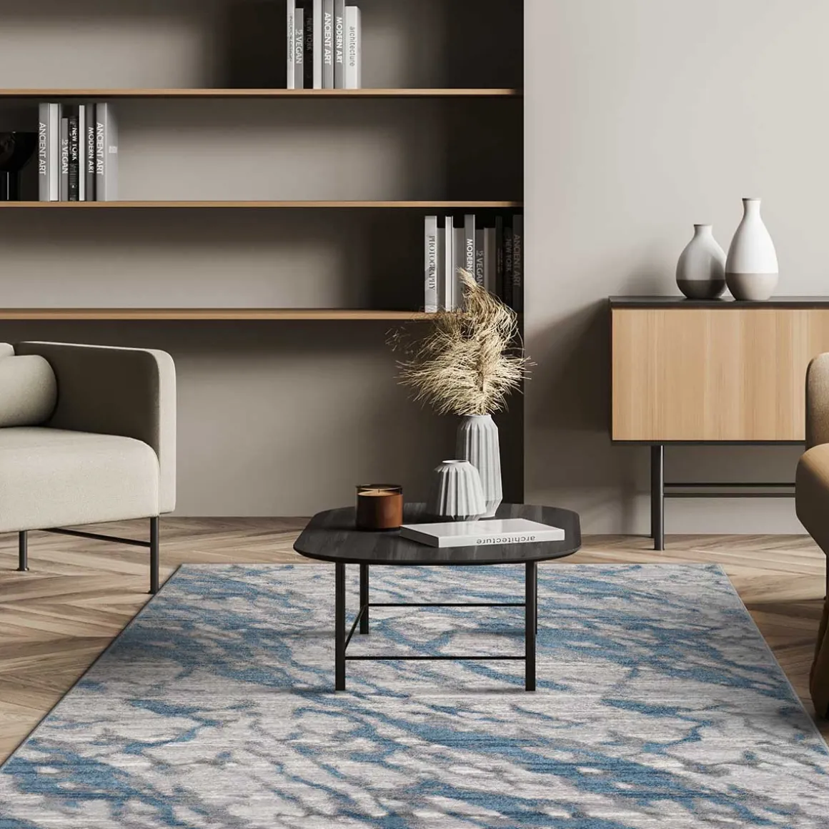 Tapete VIQI waves azul 80x150cm