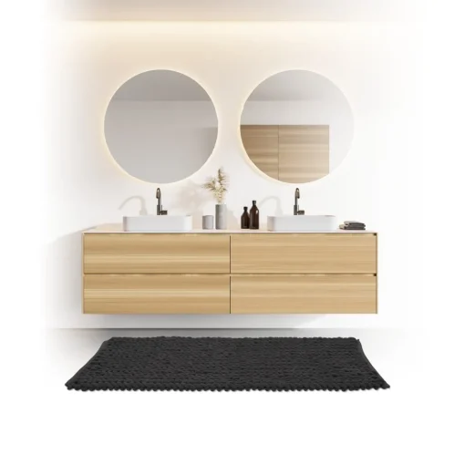 Tapete wc espesso preto 50x120cm
