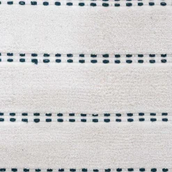 Tapete wc SOLAR azul petróleo com pompons 50x75cm