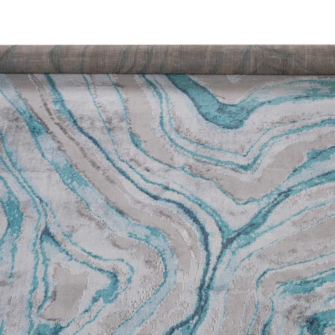 Tapete ZAHA abstract cinza e azul 120x160cm