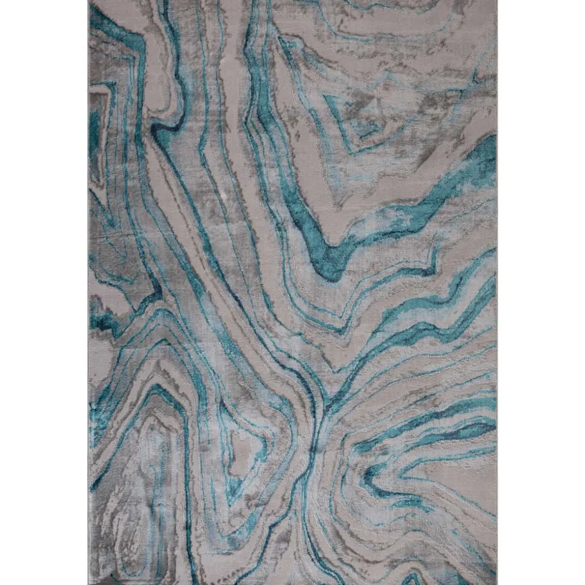 Tapete ZAHA abstract cinza e azul 133x190cm