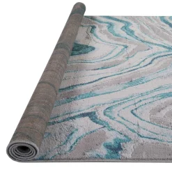 Tapete ZAHA abstract cinza e azul 133x190cm