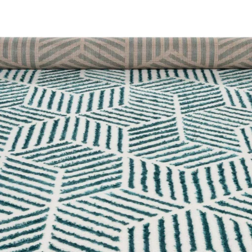 Tapete ZAHA geométrico azul 80x150cm