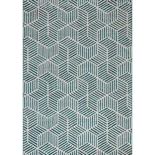 Tapete ZAHA geométrico azul 200x285cm
