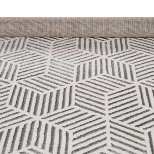 Tapete ZAHA geométrico cinza 200x285cm