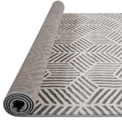 Tapete ZAHA geométrico cinza 120x160cm