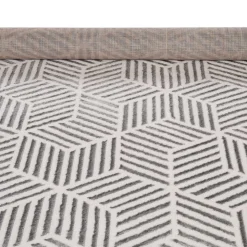 Tapete ZAHA geométrico cinza 120x160cm