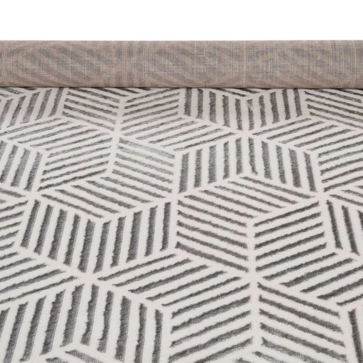 Tapete ZAHA geométrico cinza 120x160cm