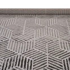 Tapete ZAHA geométrico cinza antracite 120x160cm