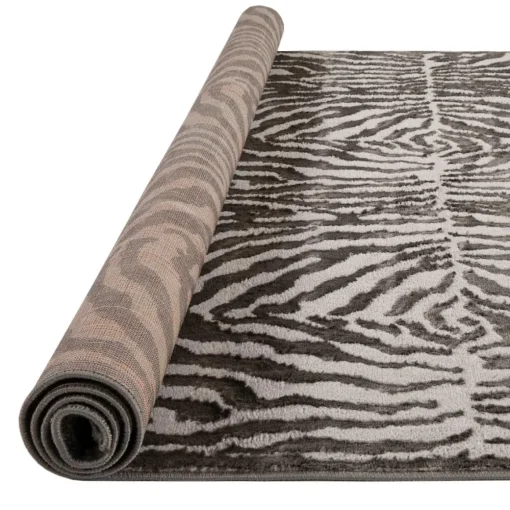 Tapete ZAHA zebra cinza antracite 160x235cm