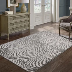 Tapete ZAHA zebra cinza 133x190cm