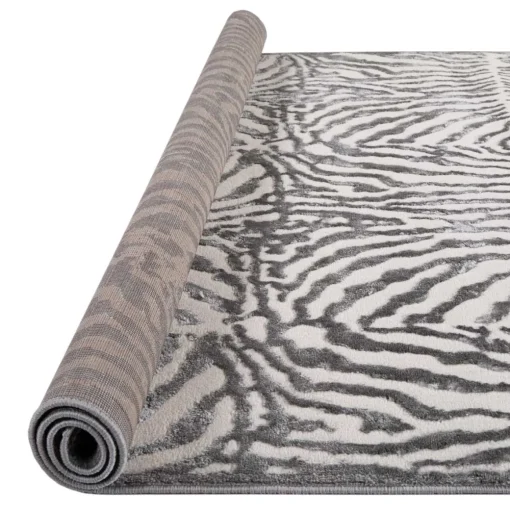 Tapete ZAHA zebra cinza 133x190cm