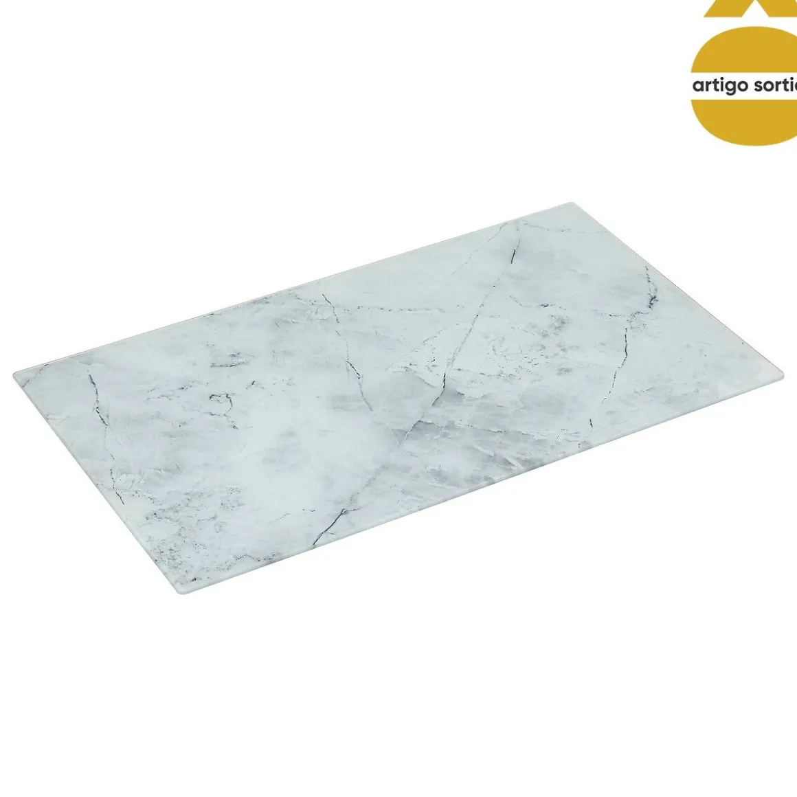 Tábua de corte em vidro 30x52cm