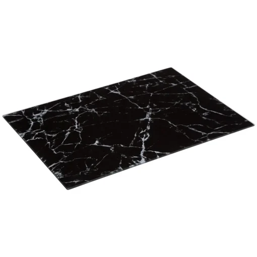 Tábua de cozinha decoração mármore em vidro 30x40cm