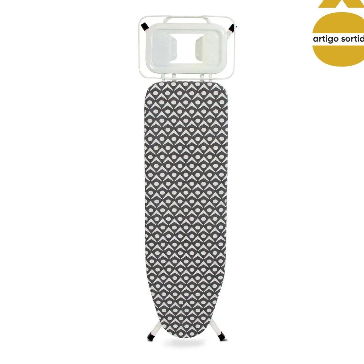 Tábua de engomar com suporte caldeira