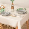 Toalha de mesa MAHA branca em algodão 150x250cm
