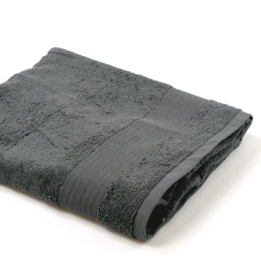 Toalha lençol de banho cinza escuro TIMELESS 100x150cm