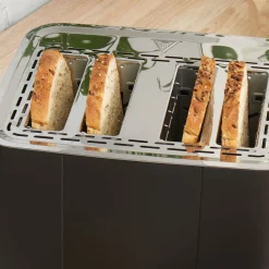 Torradeira Petra preta mate para 4 fatias