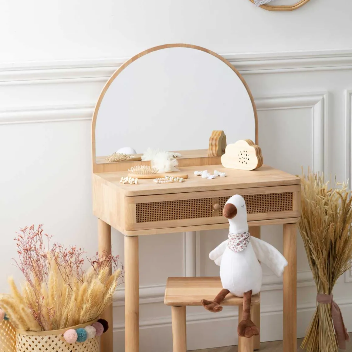 Toucador com banco CAMPAGNE natural