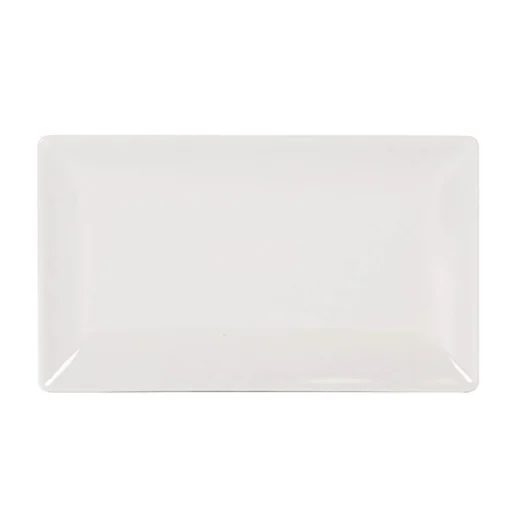 Travessa ELITE branca em cerâmica 15x25cm