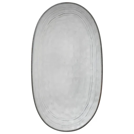 Travessa oval FLOWER azul 21x37cm