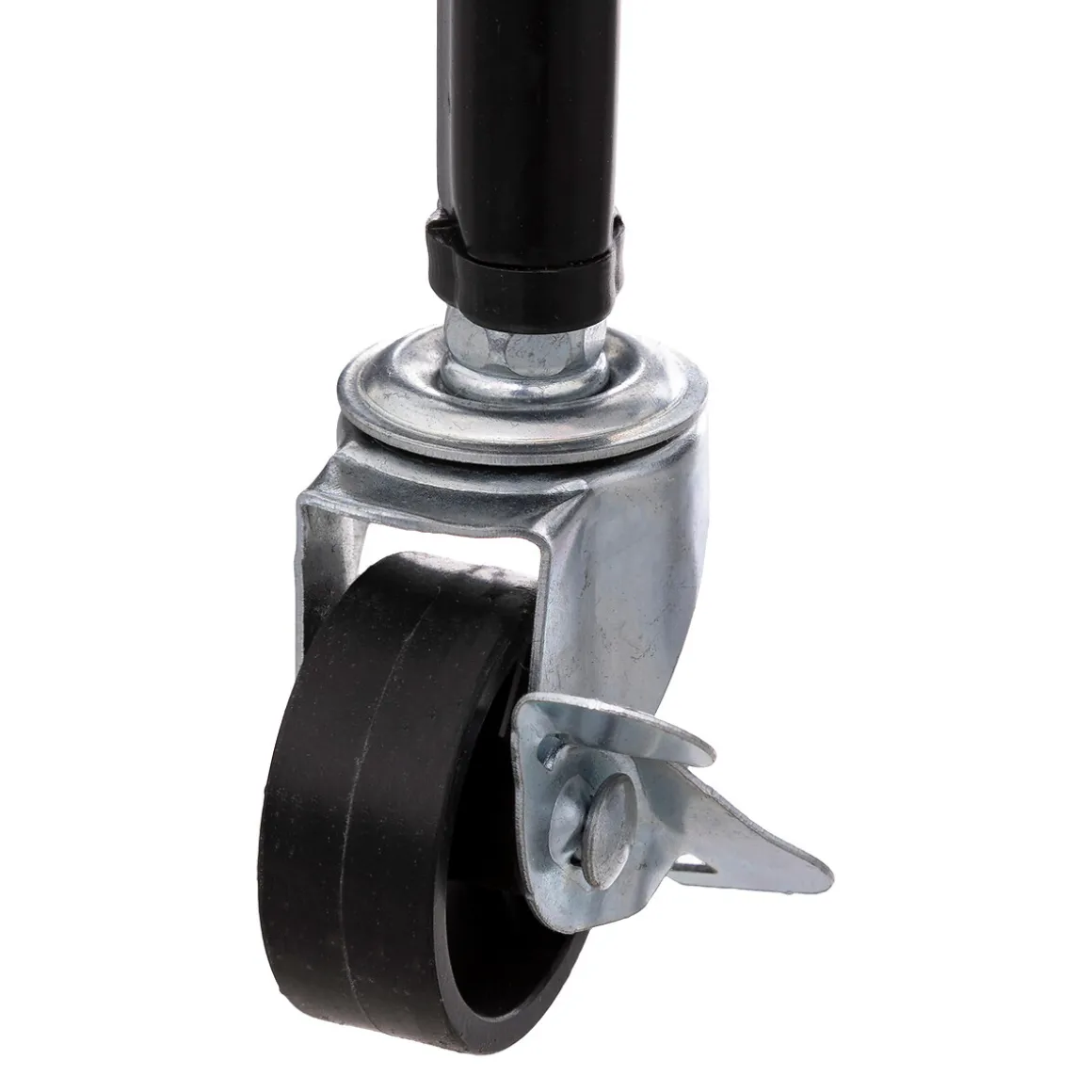 Trolley de cozinha preto em metal com 3 prateleiras