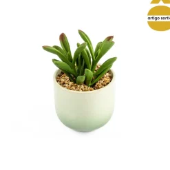 Vasinho de cerâmica com planta artificial