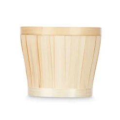 Vaso bege em bambu 19cm