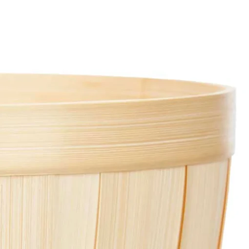 Vaso bege em bambu 19cm