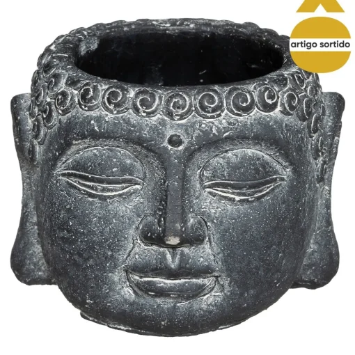 Vaso cabeça buda em cimento