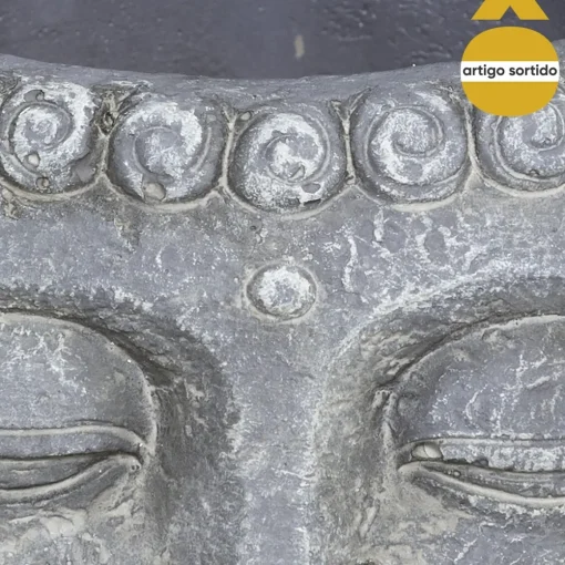 Vaso cabeça buda em cimento