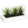 Vaso com 3 plantas de aloé vera artificiais