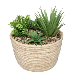 Vaso com flores artificiais
