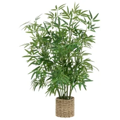 Vaso com planta bambu artificial verde 100cm