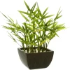 Vaso com planta de bambu artifical